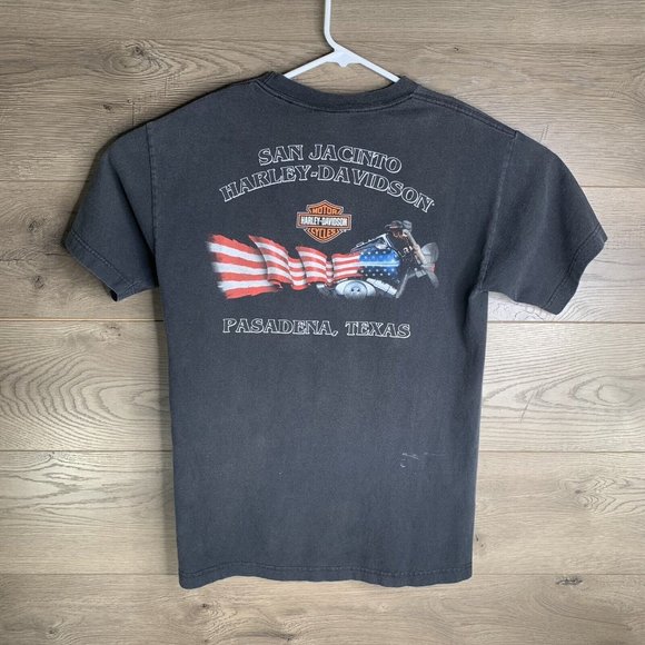 Harley Davidson San Jacinto Pasadena Texas  Medium Black T-Shirt  2012 - Picture 6 of 9